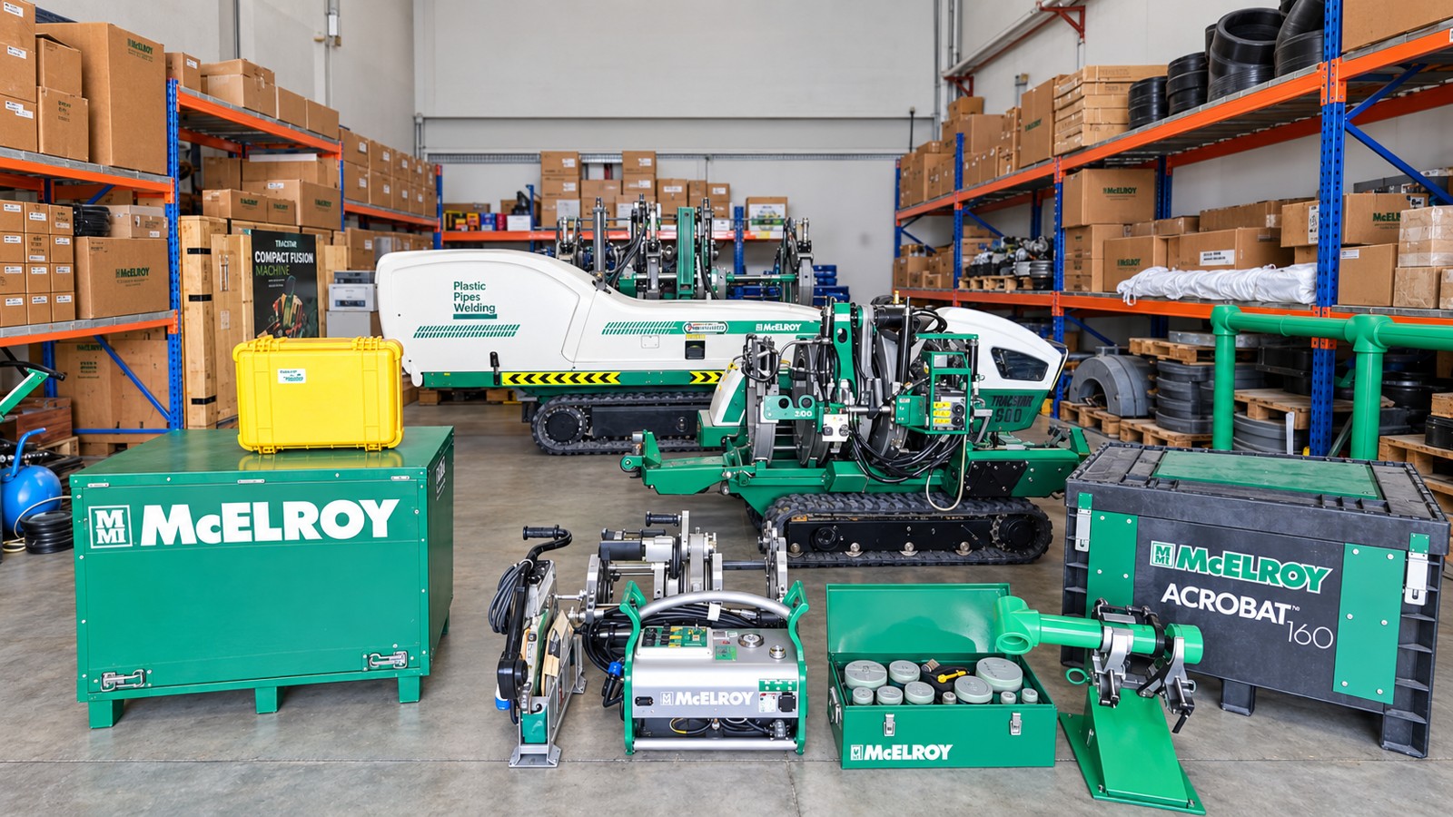 McElroy fusion machines in PPW’s Dubai warehouse
